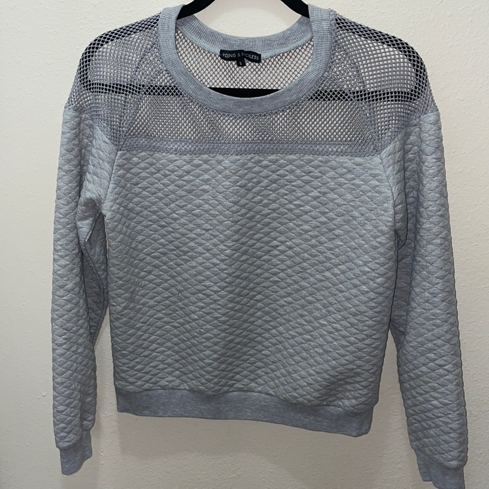 Young & Reckless small gray sweater